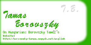 tamas borovszky business card